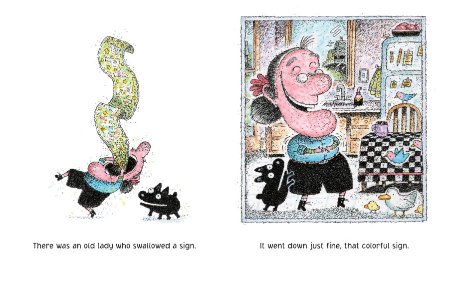 There Was an Old Lady Who Swallowed a Birthday Cake! Paperback Book