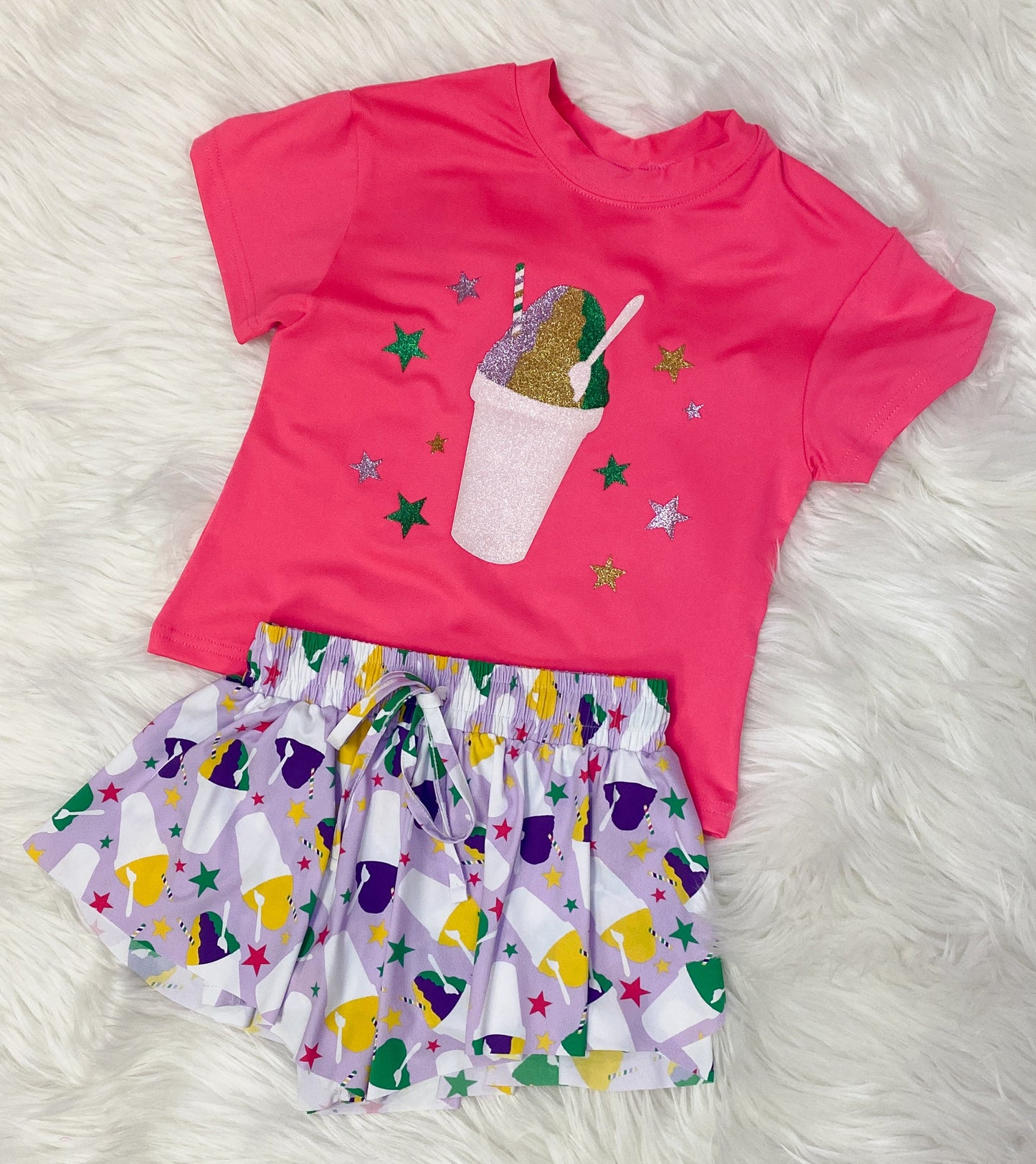 Mardi Gras Snoball Butterfly Short