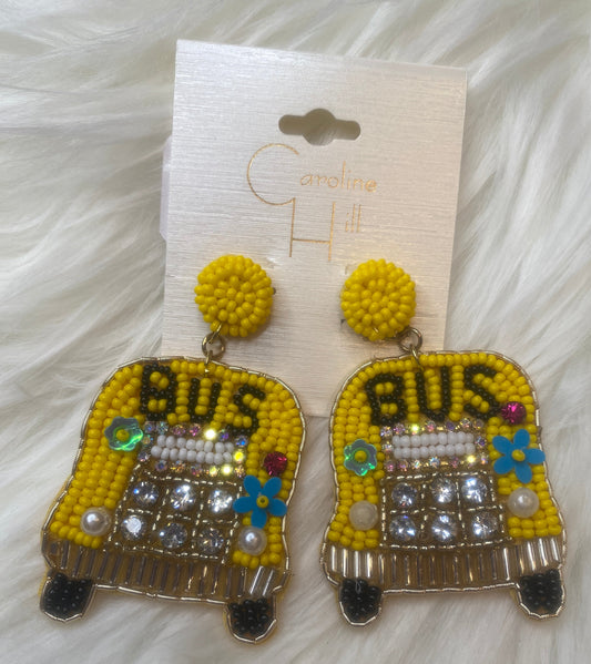 School Bus Earrings