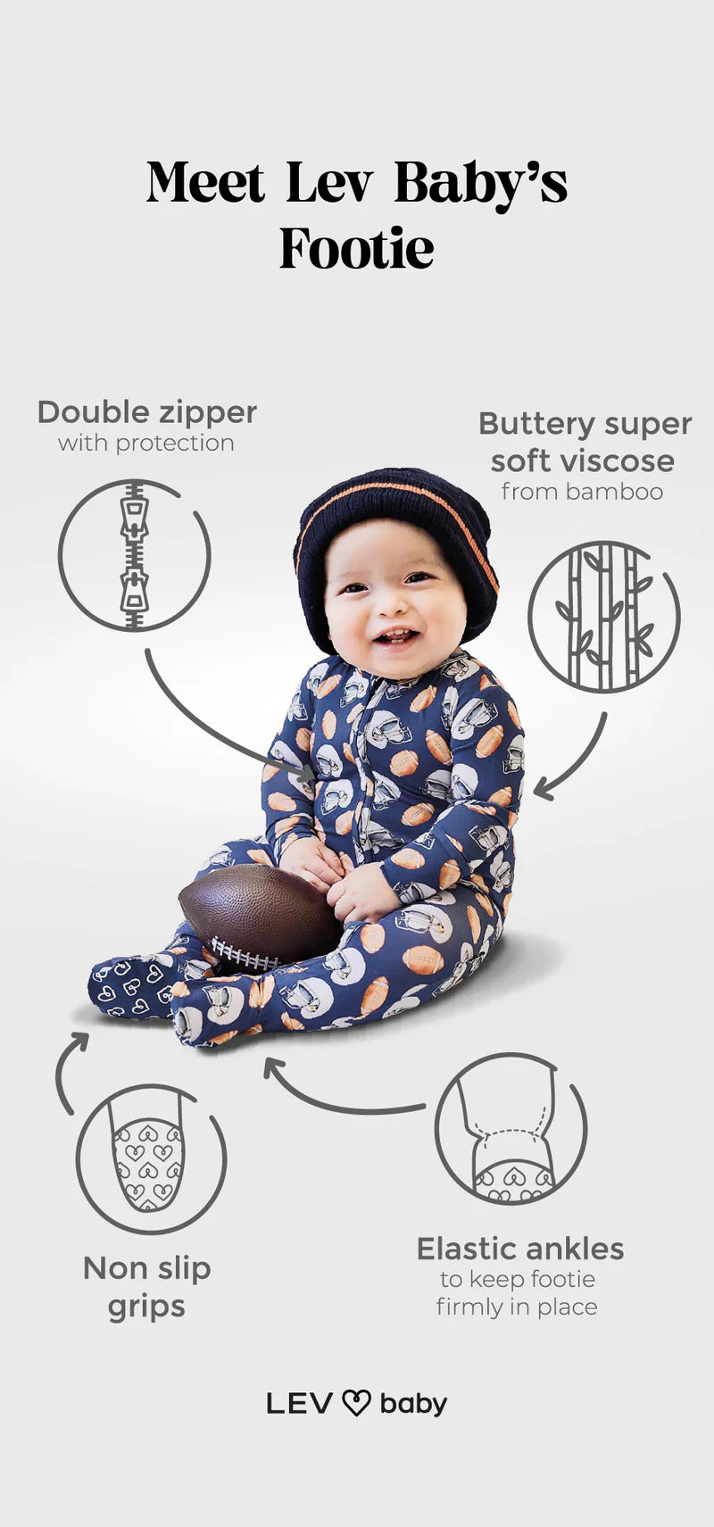 Jackson Zippered Footie