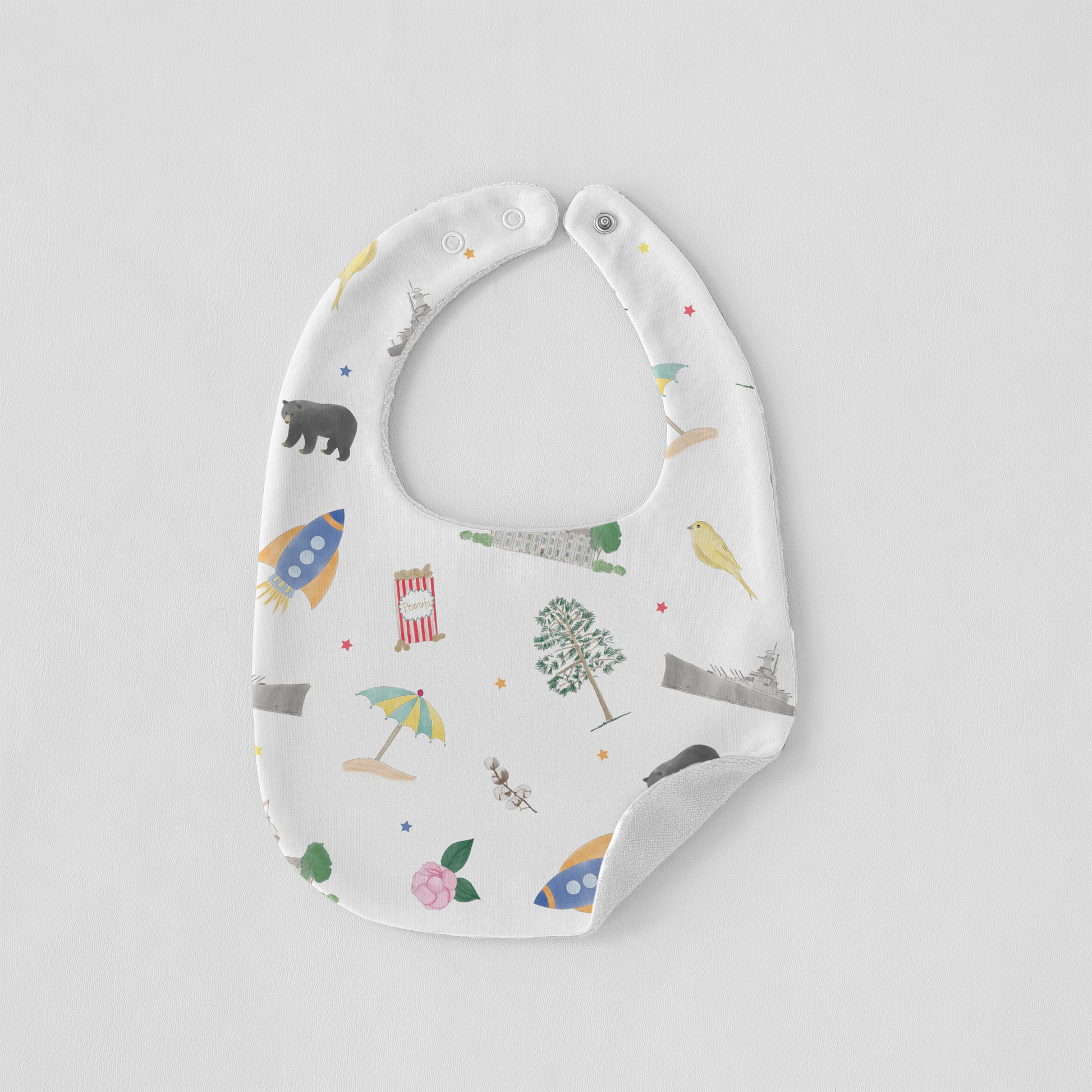 Alabama Kids Organic Cotton Baby Bib-Rogue Magnolia Custom Designs