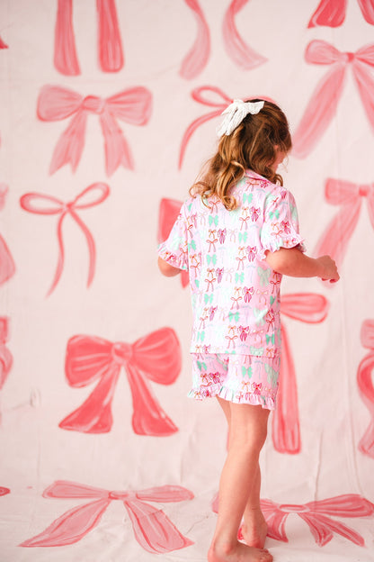Ruffle Loungewear Set - Bows