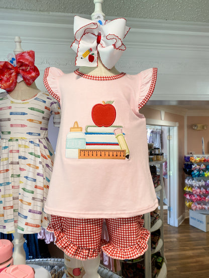 Back to School Apple Applique