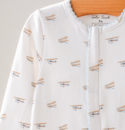 Baby Basics: Just Plane Cute Organic Cotton Baby Pajamas-Rogue Magnolia Custom Designs