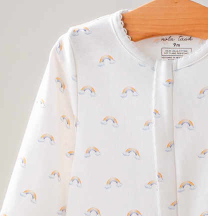 Baby Basics: Rainbow Bliss Organic Cotton Baby Pajama-Rogue Magnolia Custom Designs
