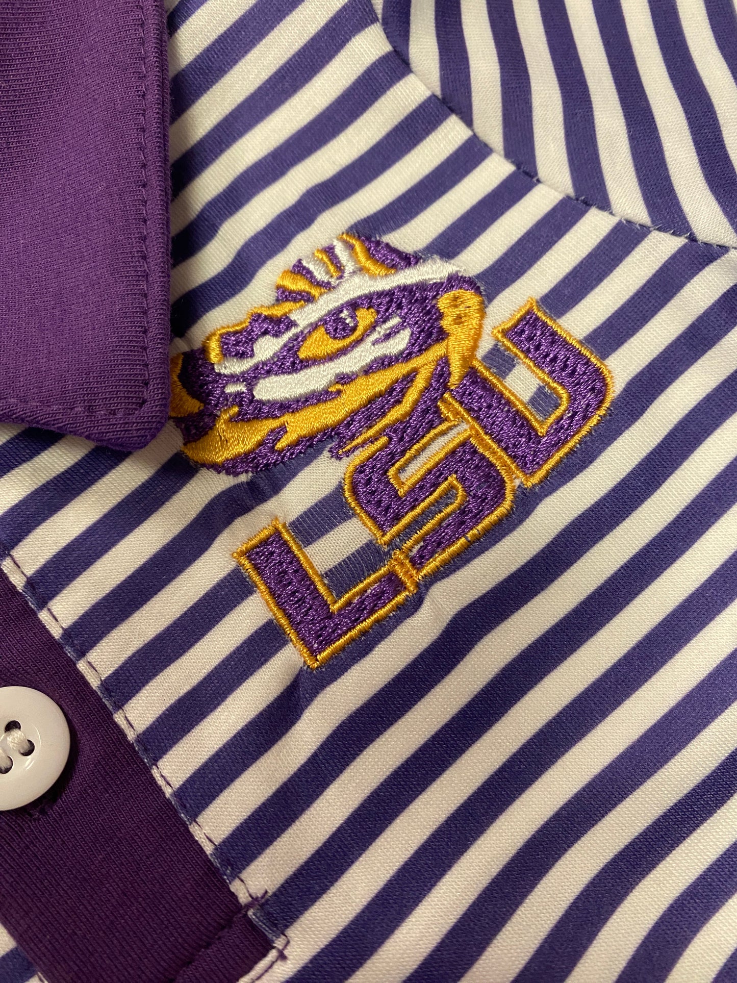 LSU Tigers Embroidered Button Down Shirt
