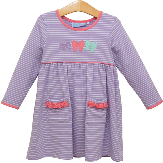 Bows Long Sleeve Dress