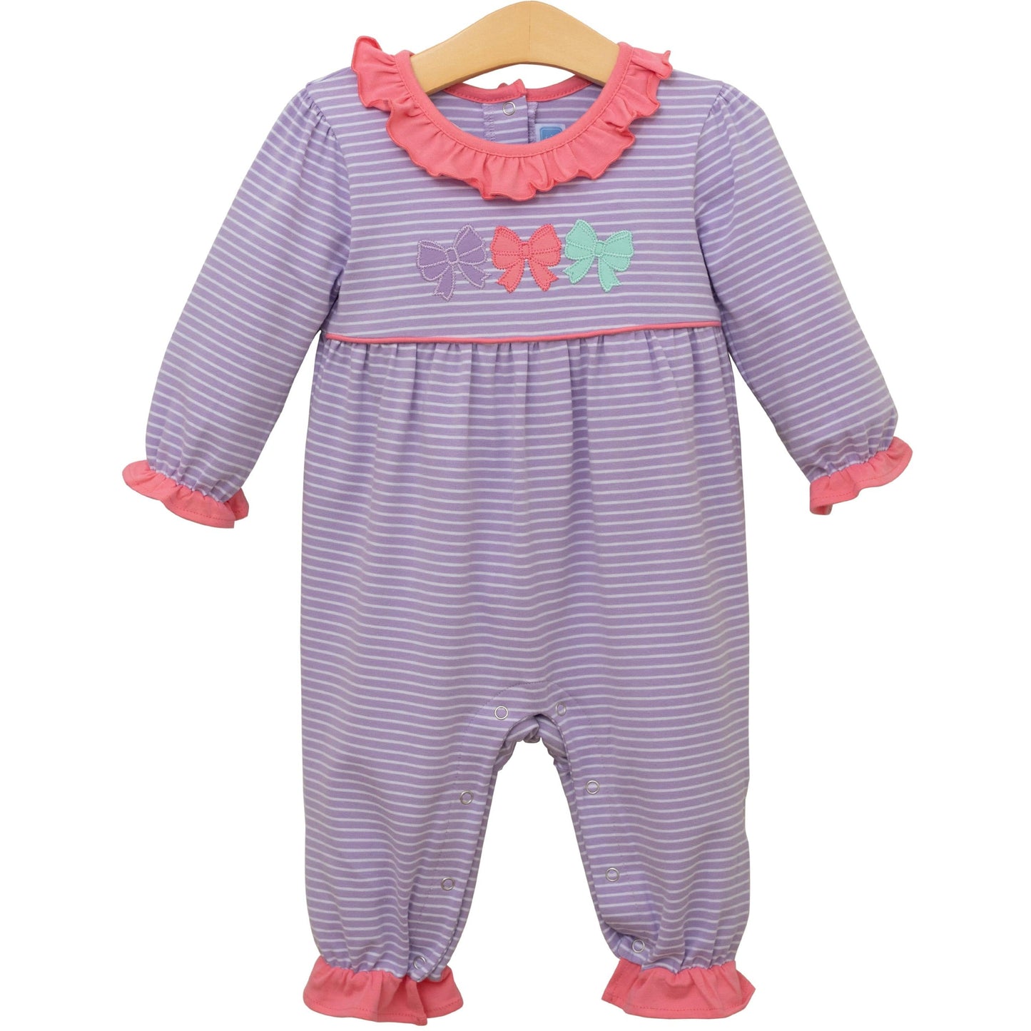 Bows Baby Girl Long Sleeve Romper