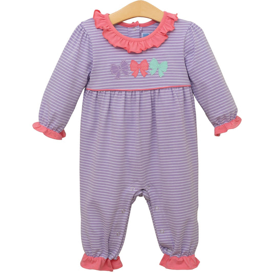 Bows Baby Girl Long Sleeve Romper