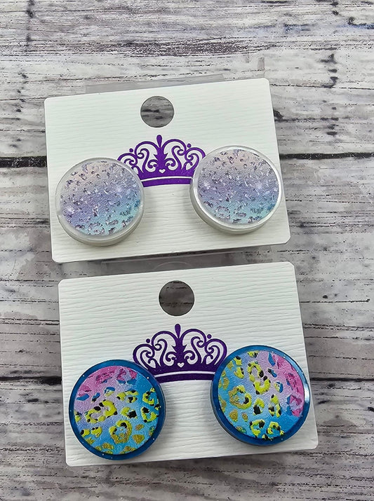 Colorful Leopard Print Earrings