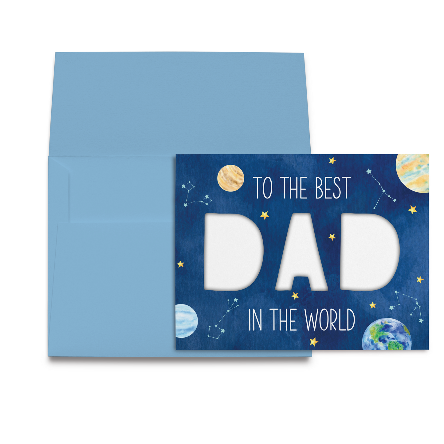 DAD Cut-Out Card – DIY Father’s Day Kit (Physical Card + Printable Template) - Space Themed-Rogue Magnolia Custom Designs