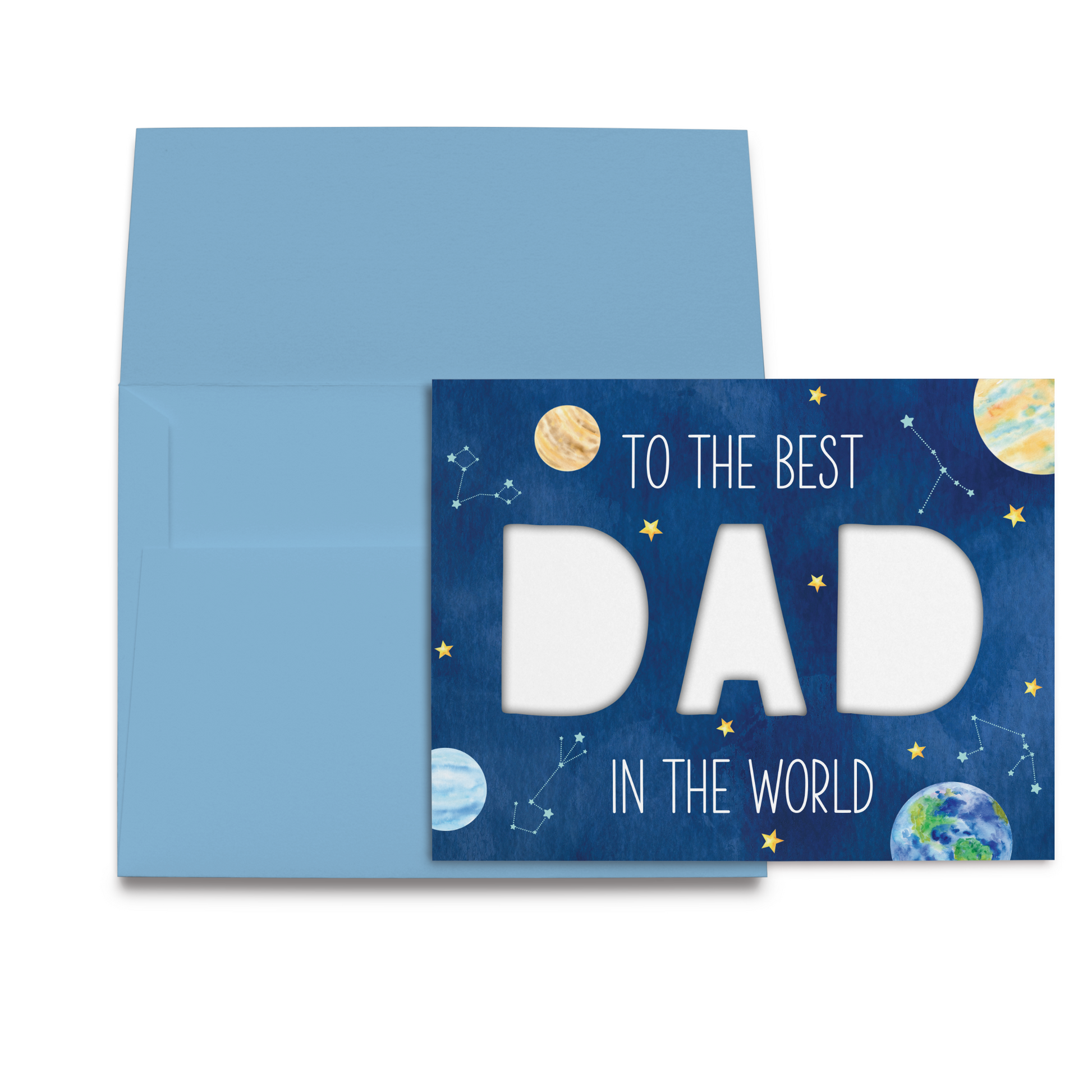 DAD Cut-Out Card – DIY Father’s Day Kit (Physical Card + Printable Template) - Space Themed-Rogue Magnolia Custom Designs