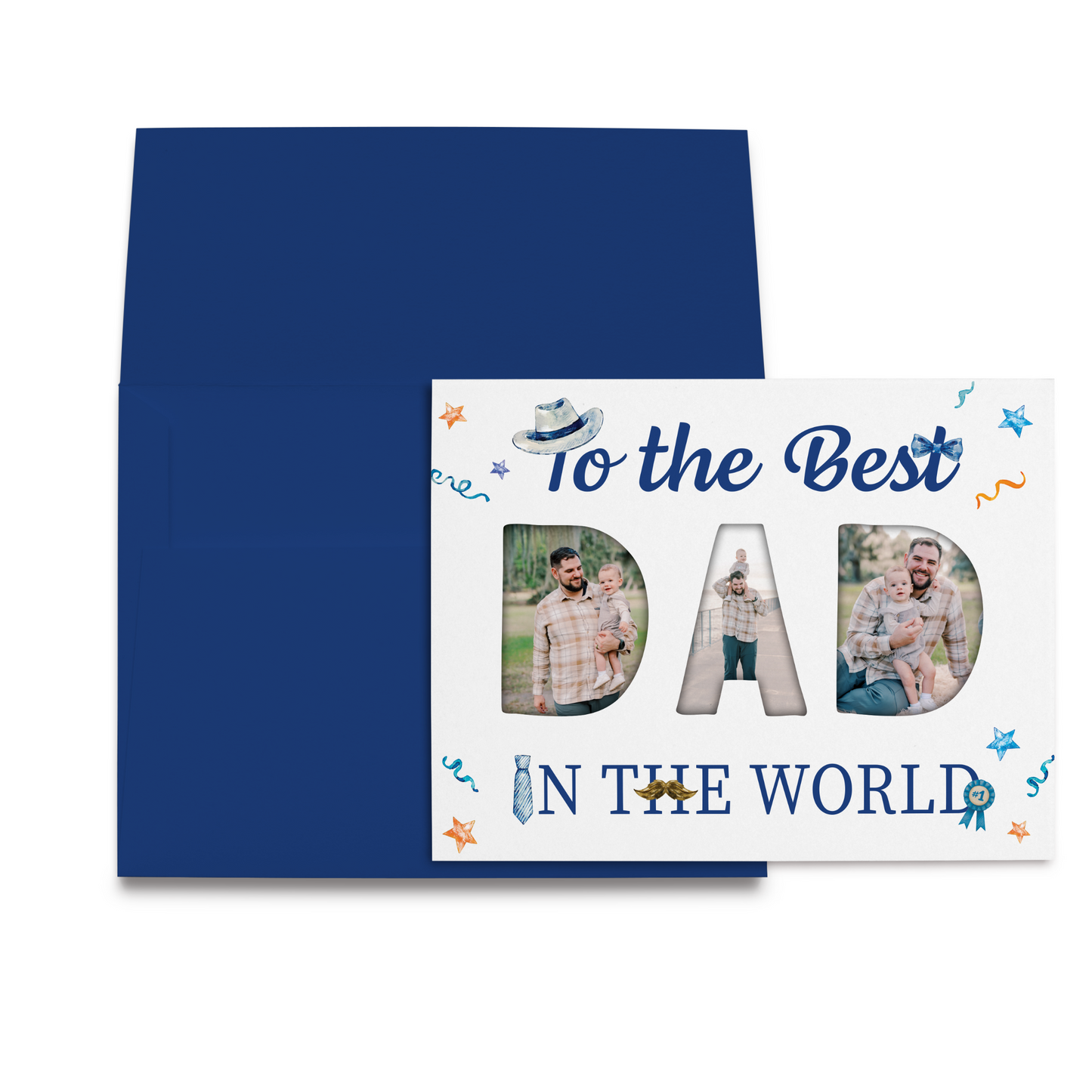 DAD Cut-Out Card – DIY Father’s Day Kit (Physical Card + Printable Template) - Father's Day Themed-Rogue Magnolia Custom Designs