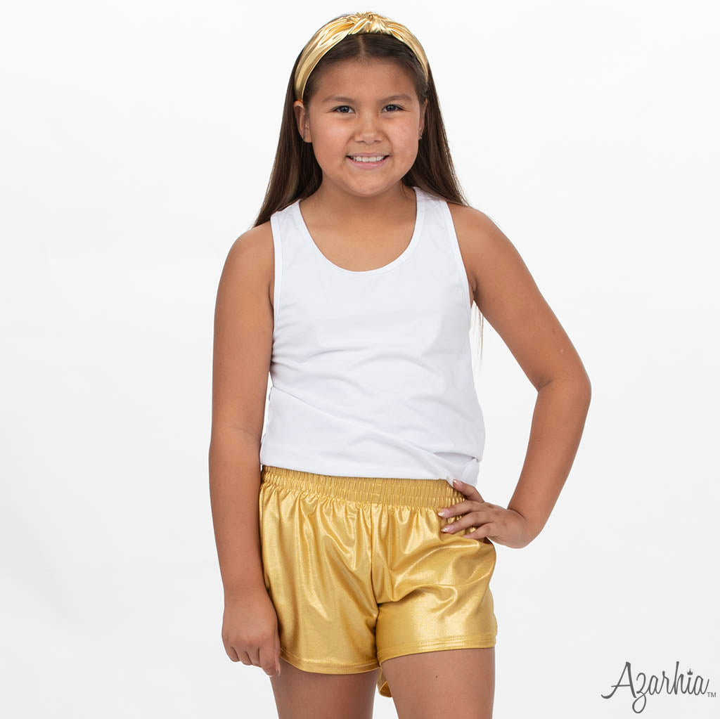 Top Knot Headband in Gold Shimmer