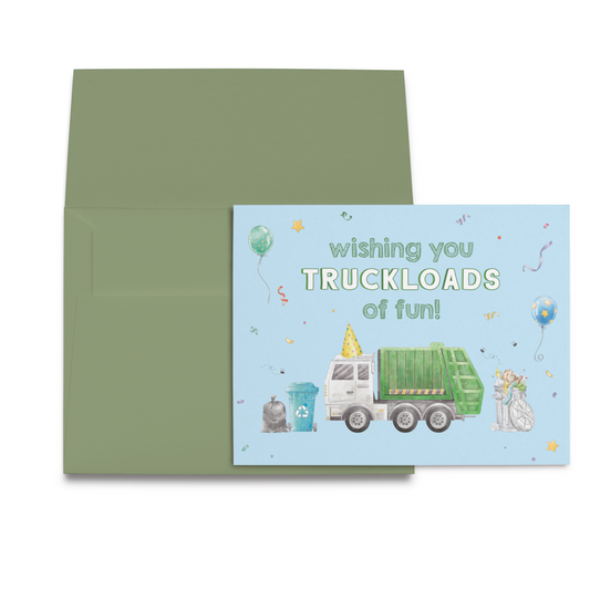 Truckloads of Fun Birthday Card-Rogue Magnolia Custom Designs