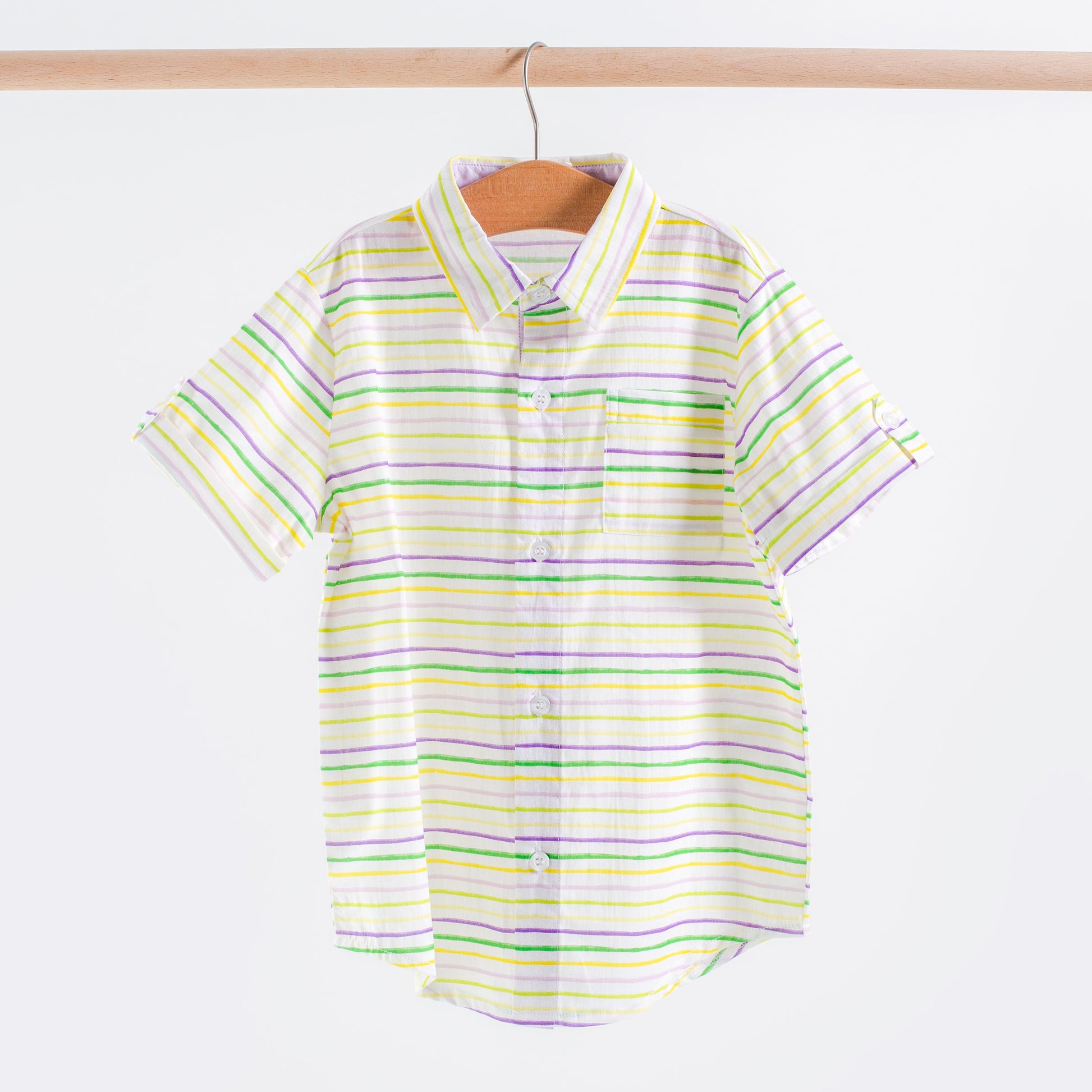 Carnival Time Short Sleeve Collared Shirt-Rogue Magnolia Custom Designs