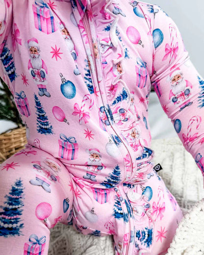 Carol Ruffled Zippered Footie