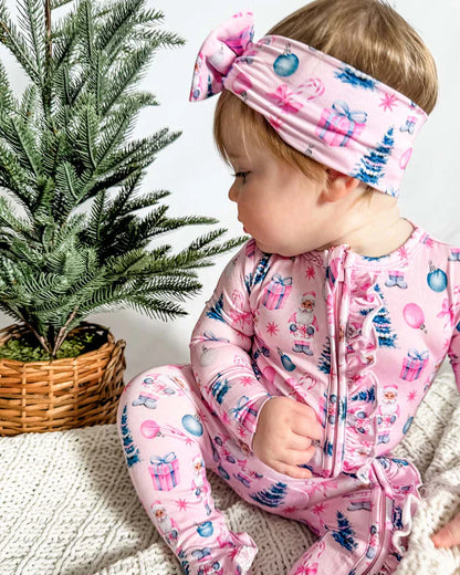 Carol Ruffled Zippered Footie