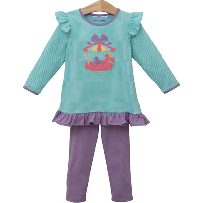 Carousel Girls Ruffle Tunic & Leggings Set