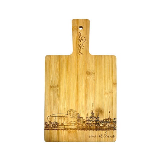 New Orleans Skyline Bamboo Cutting Board-Rogue Magnolia Custom Designs