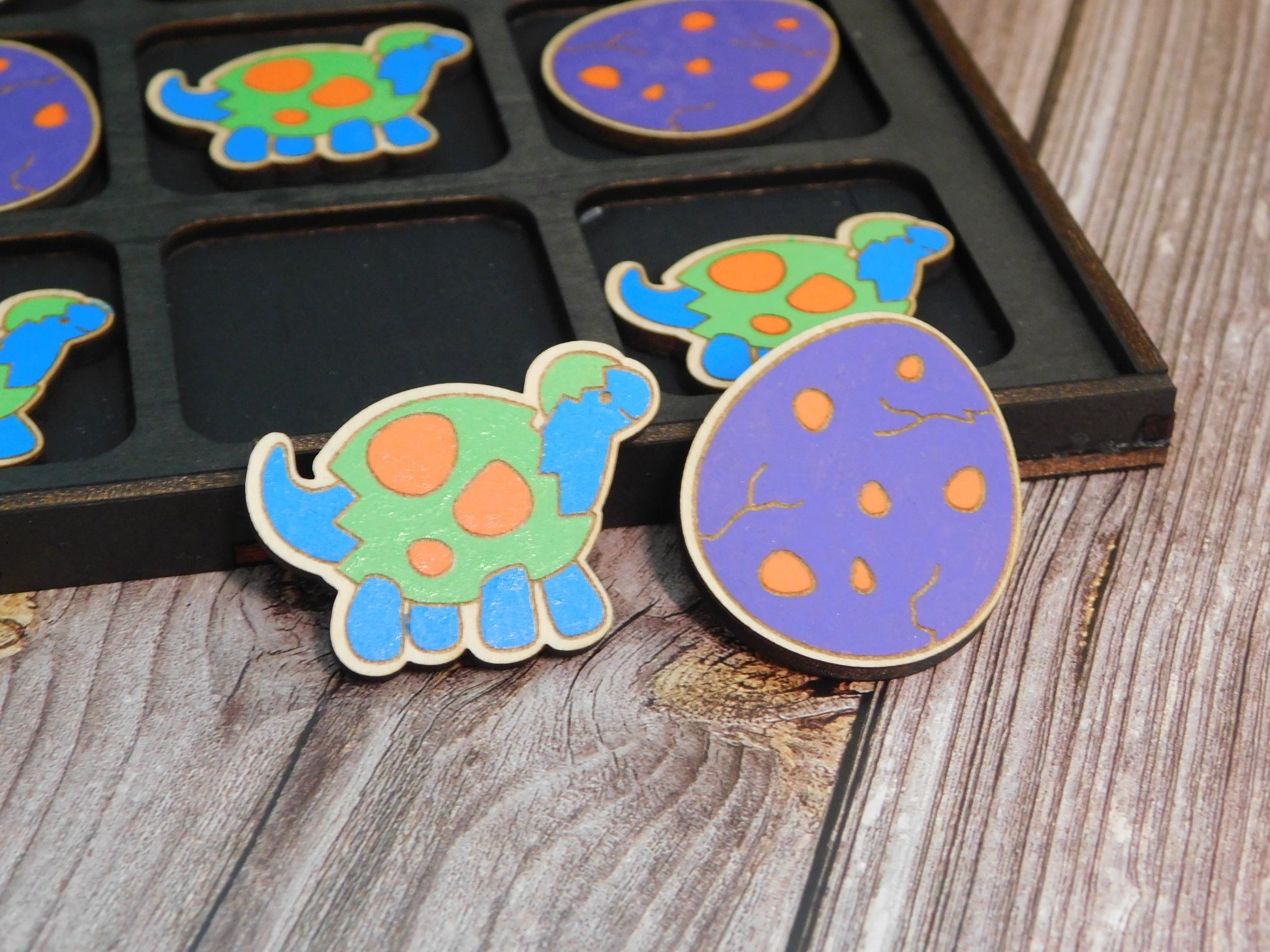 Dino Tic Tac Toe Boxed Set-Rogue Magnolia Custom Designs