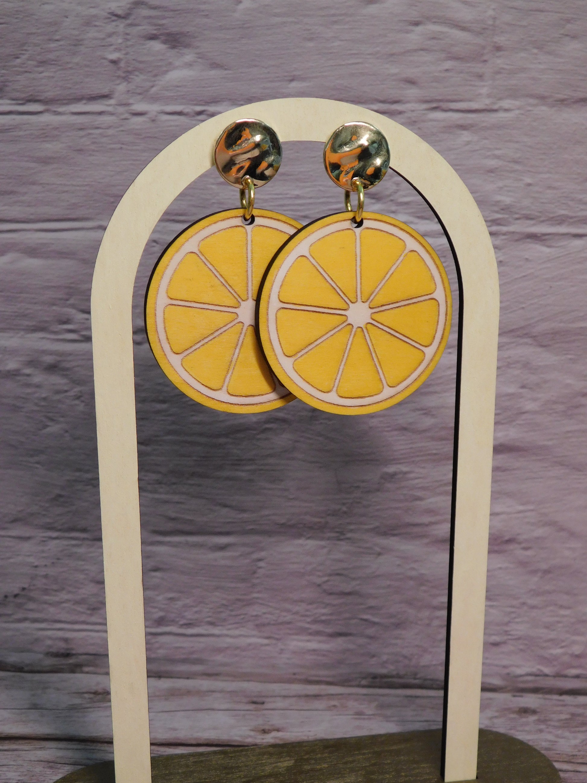 Lemon Slice Earring-Rogue Magnolia Custom Designs