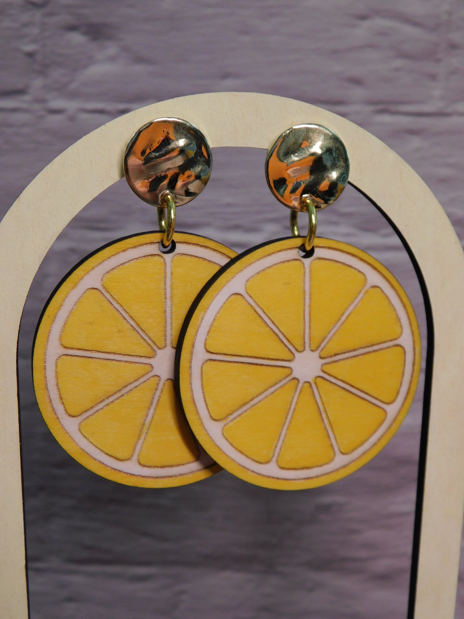 Lemon Slice Earring-Rogue Magnolia Custom Designs