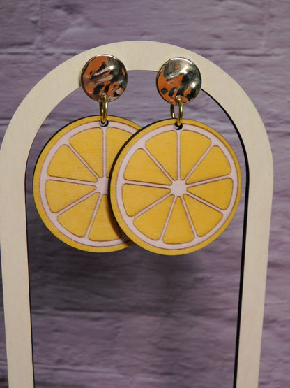 Lemon Slice Earring-Rogue Magnolia Custom Designs