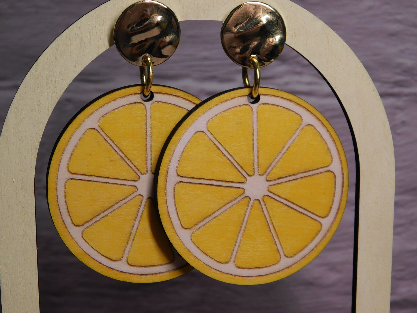 Lemon Slice Earring-Rogue Magnolia Custom Designs