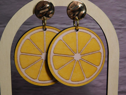 Lemon Slice Earring-Rogue Magnolia Custom Designs
