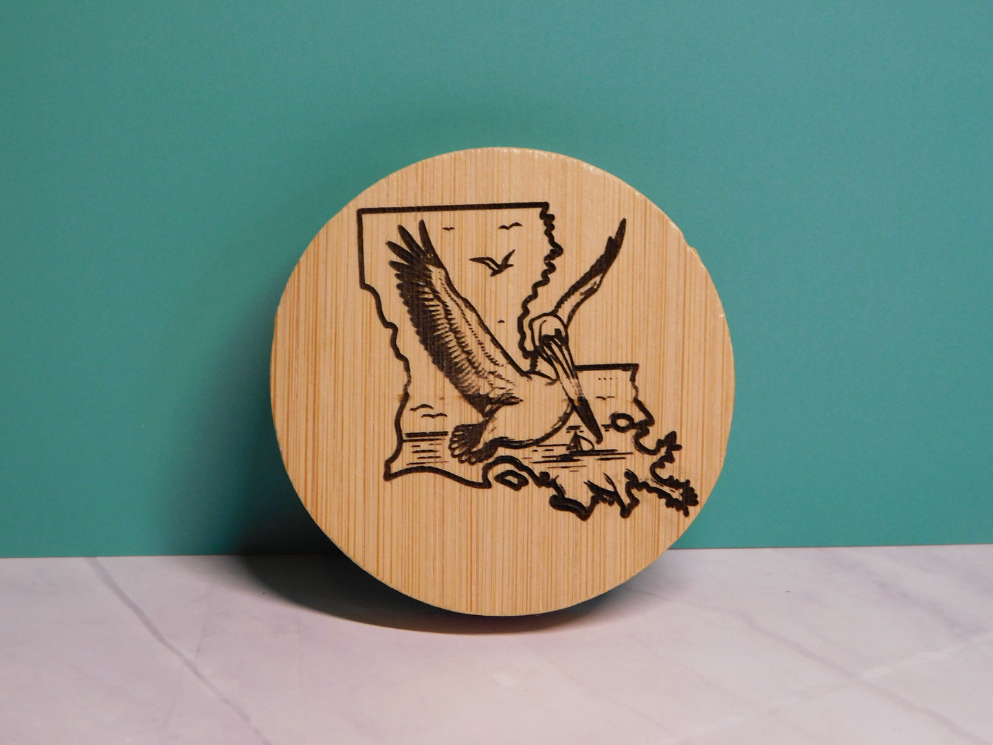 Round Magnetic Bamboo Bottle Opener-Rogue Magnolia Custom Designs