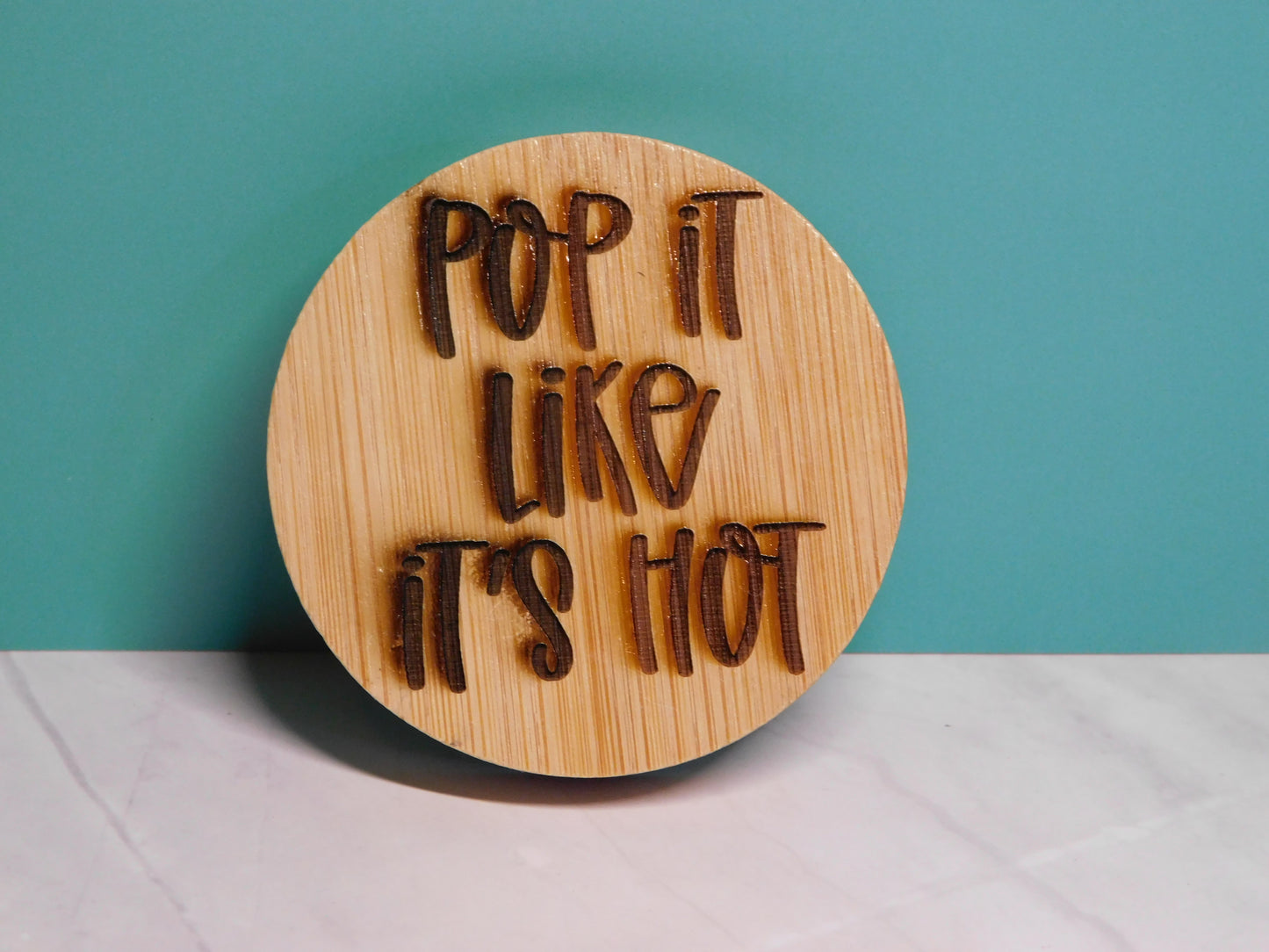 Round Magnetic Bamboo Bottle Opener-Rogue Magnolia Custom Designs