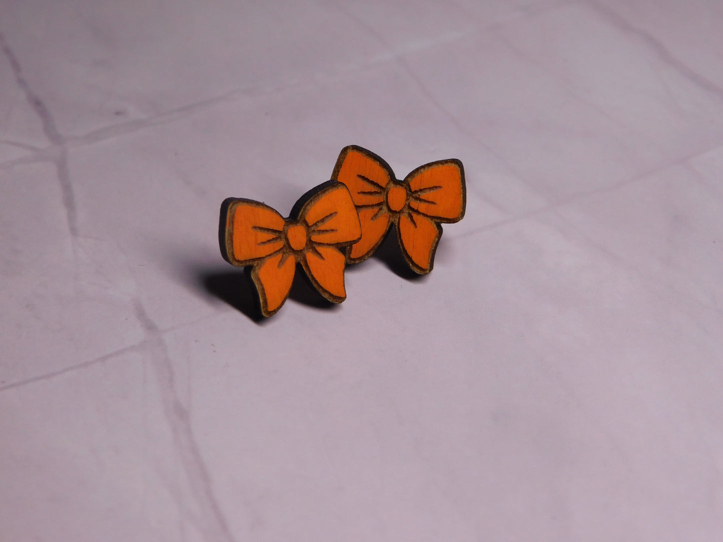 Mini Bow Laser-Cut Stud Earrings-Rogue Magnolia Custom Designs