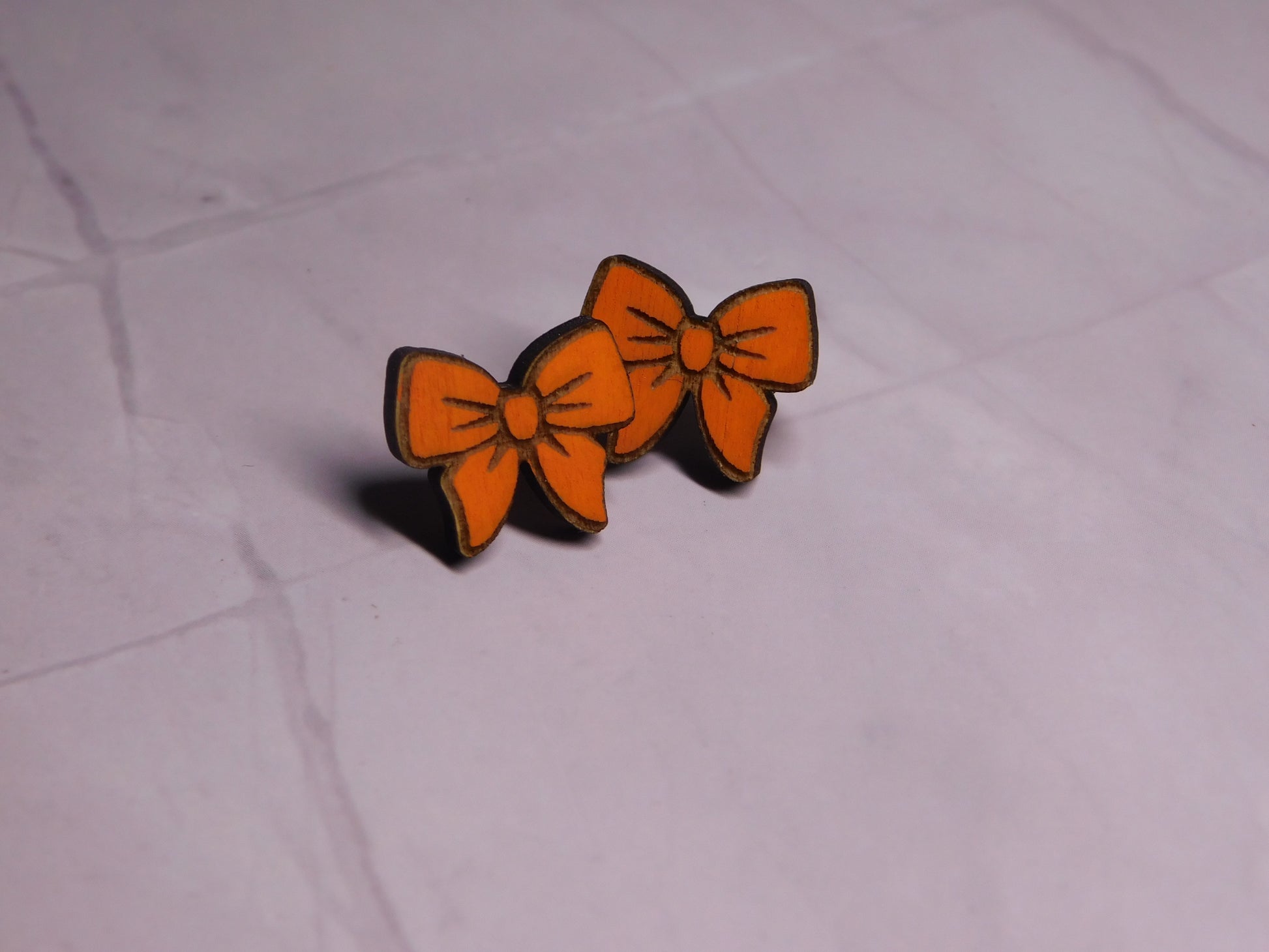 Mini Bow Laser-Cut Stud Earrings-Rogue Magnolia Custom Designs