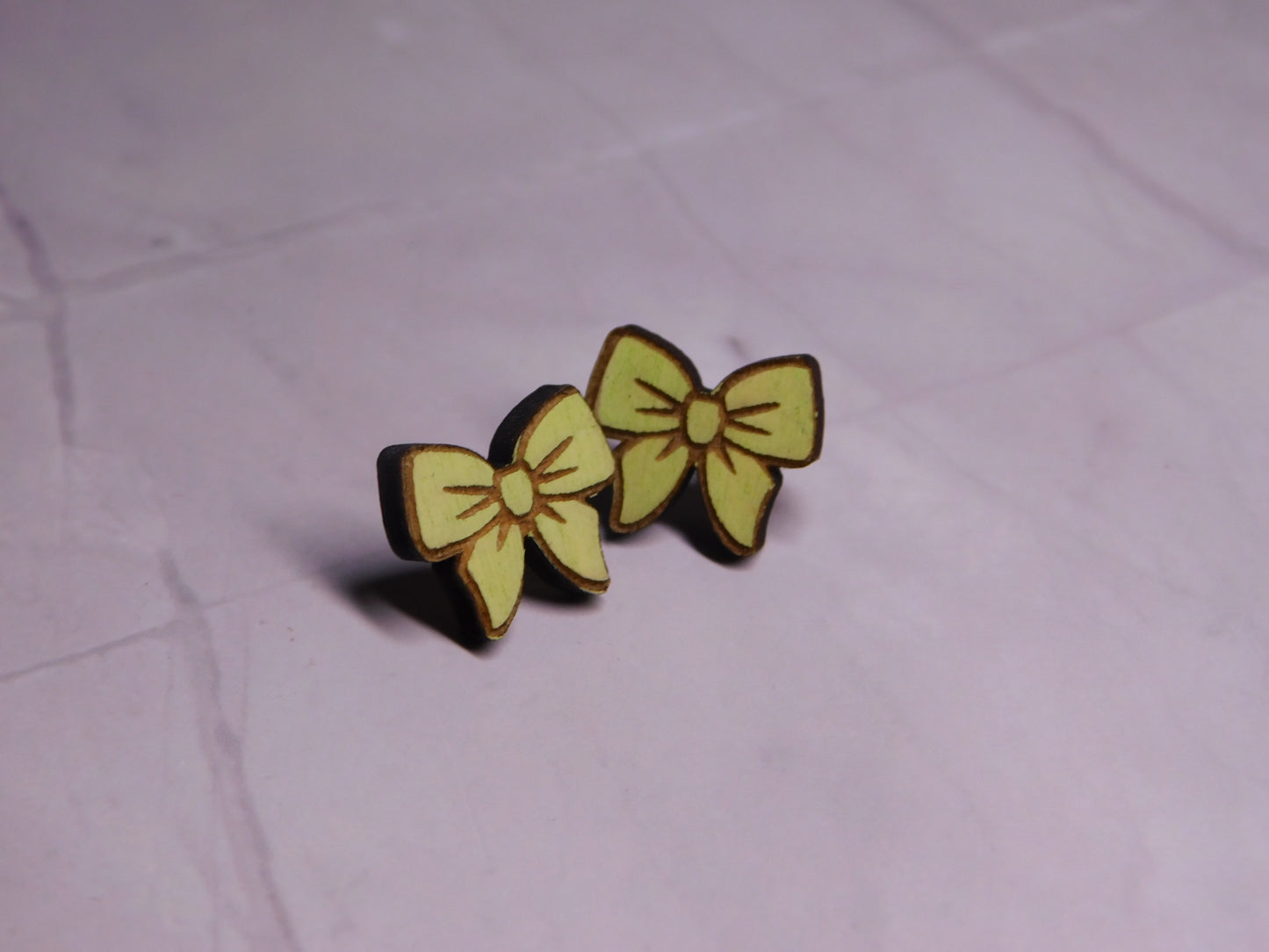 Mini Bow Laser-Cut Stud Earrings-Rogue Magnolia Custom Designs