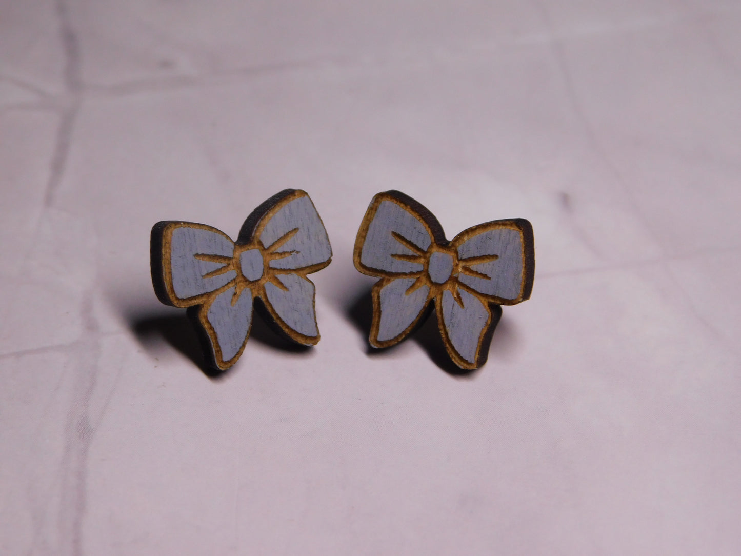 Mini Bow Laser-Cut Stud Earrings-Rogue Magnolia Custom Designs