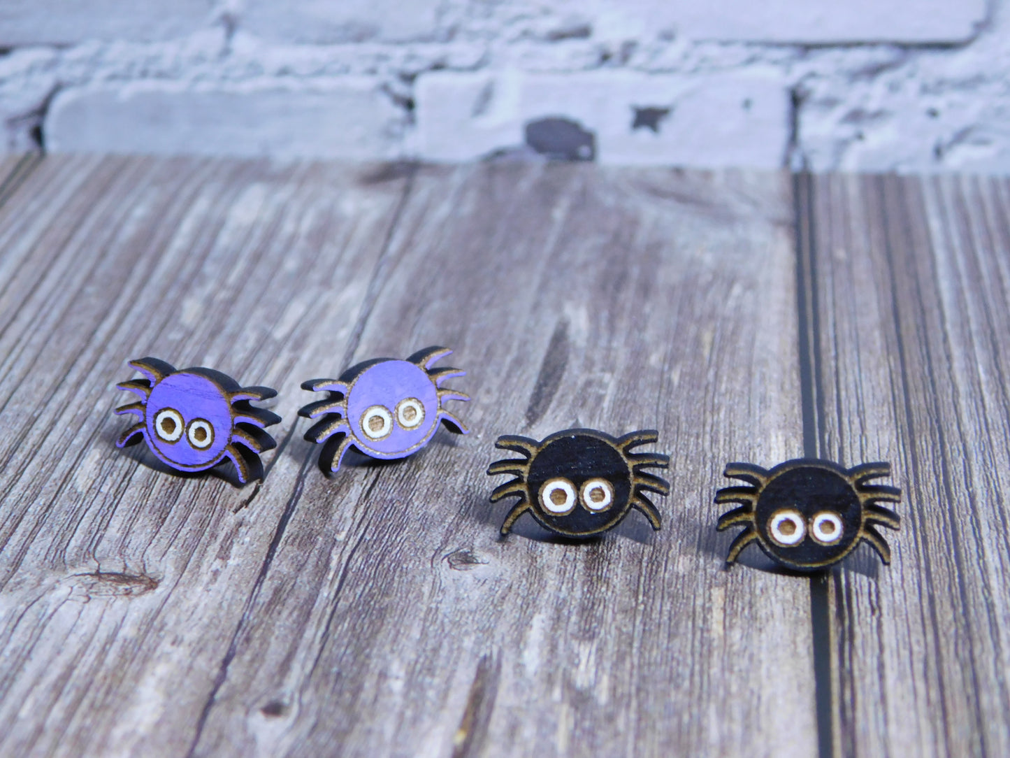 Cute Spider Stud Earrings-Rogue Magnolia Custom Designs