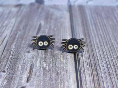 Cute Spider Stud Earrings-Rogue Magnolia Custom Designs