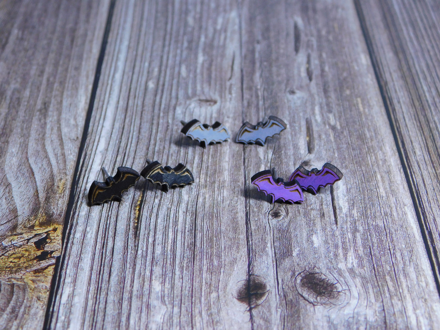 Bat Stud Earrings-Rogue Magnolia Custom Designs