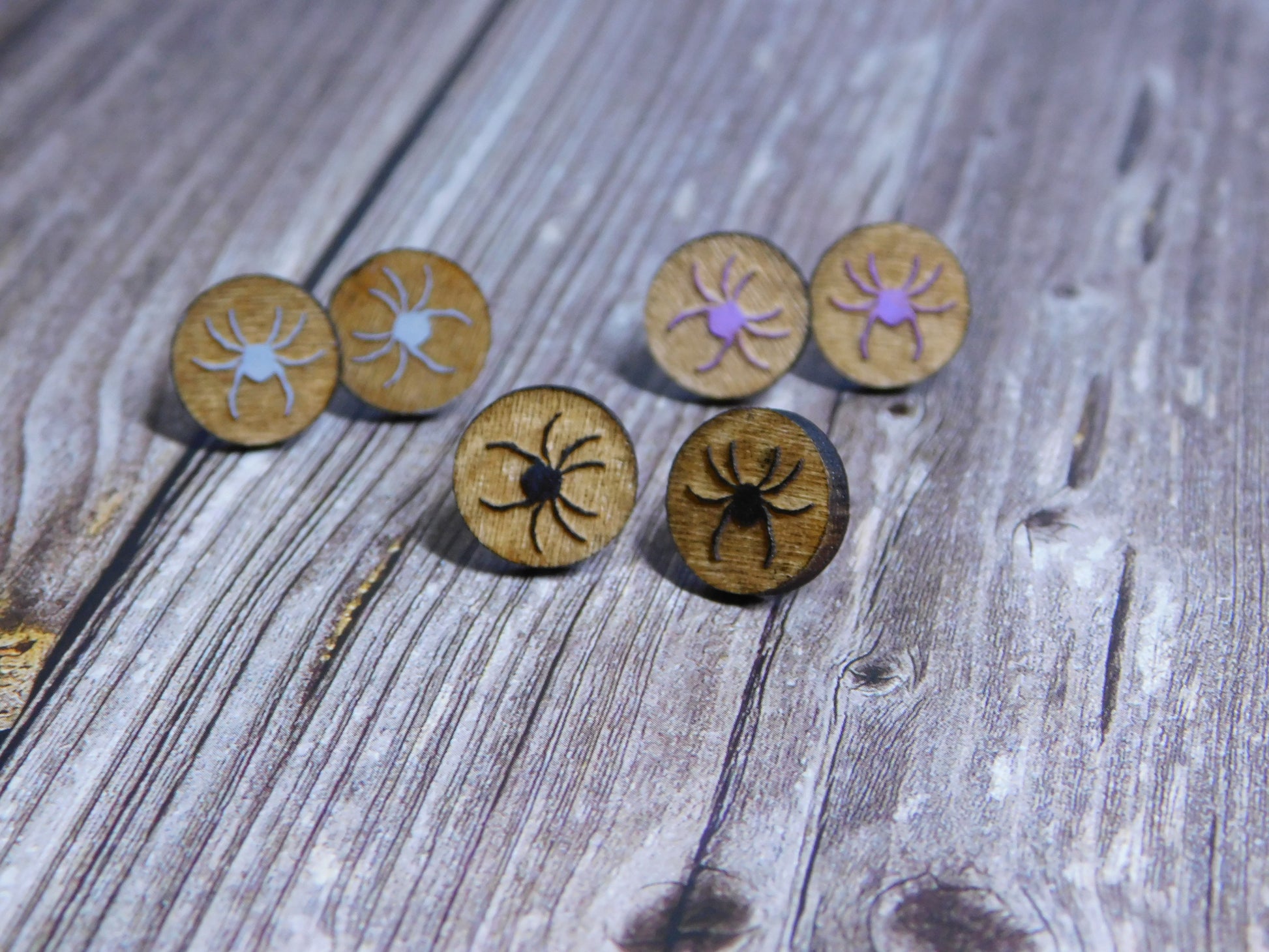 Spider Specimen Inspired Stud Earrings-Rogue Magnolia Custom Designs