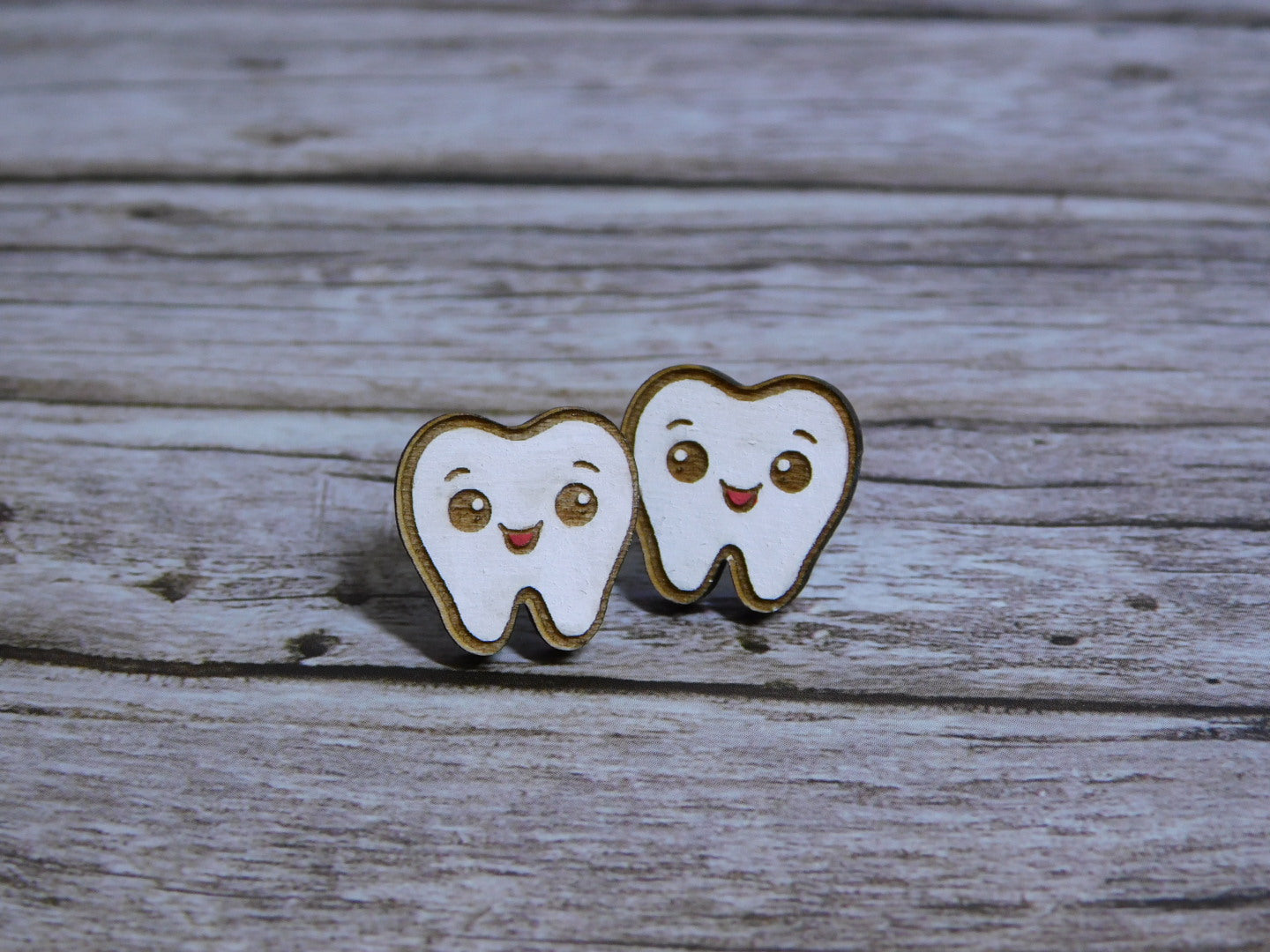 Tooth Stud Earrings-Rogue Magnolia Custom Designs