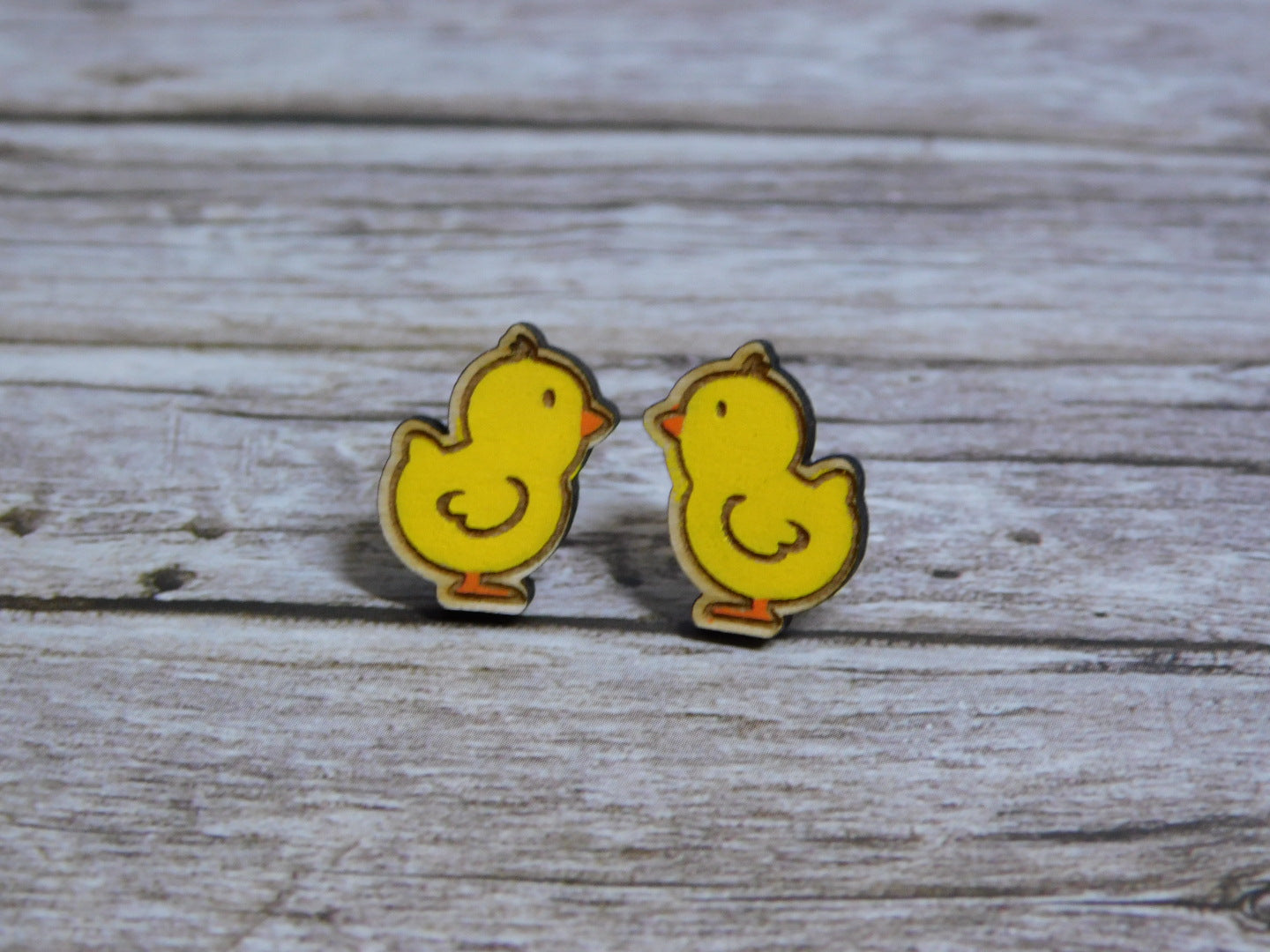 Baby Chick Stud Earrings-Rogue Magnolia Custom Designs