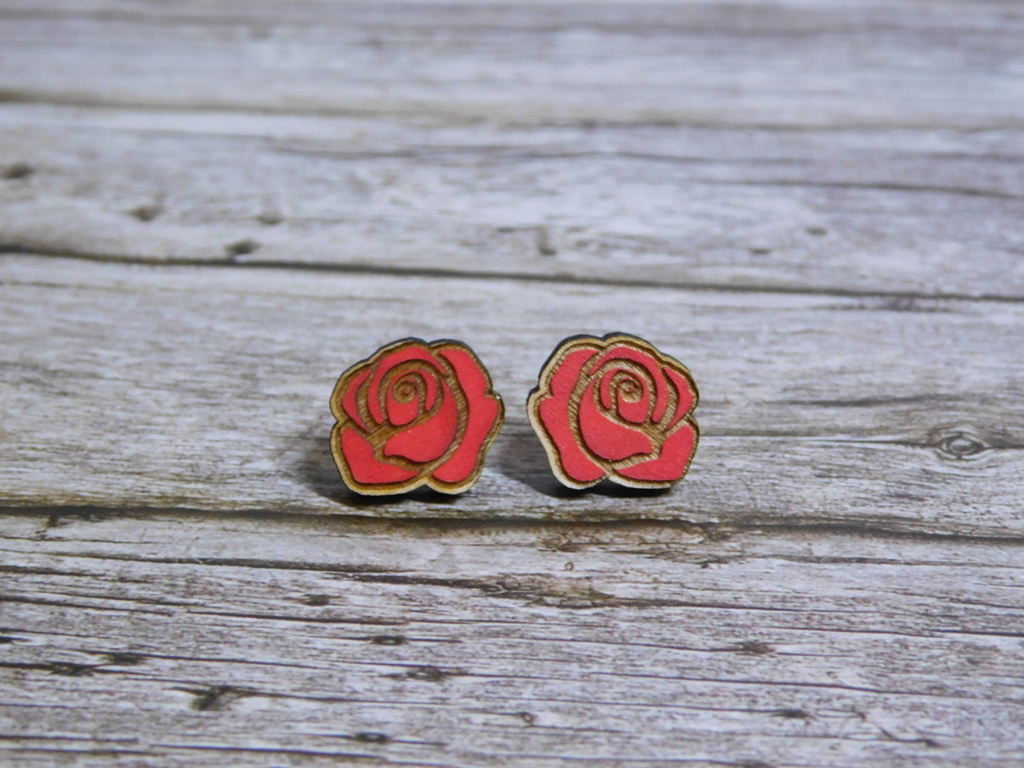 Rose Stud Earrings-Rogue Magnolia Custom Designs
