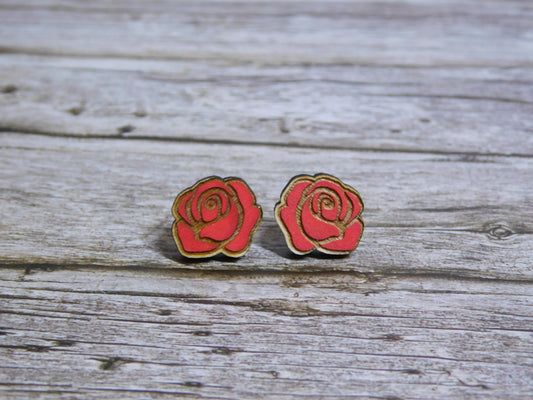 Rose Stud Earrings-Rogue Magnolia Custom Designs
