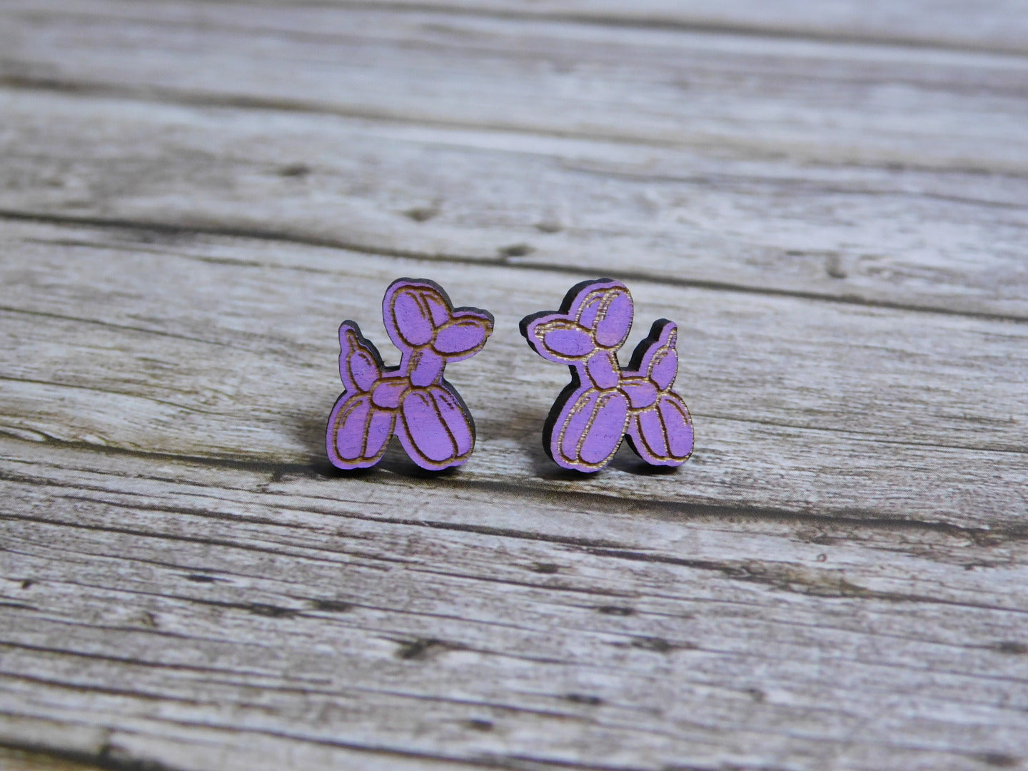 Balloon Dog Stud Earrings-Rogue Magnolia Custom Designs