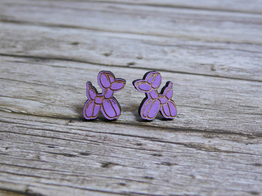 Balloon Dog Stud Earrings-Rogue Magnolia Custom Designs