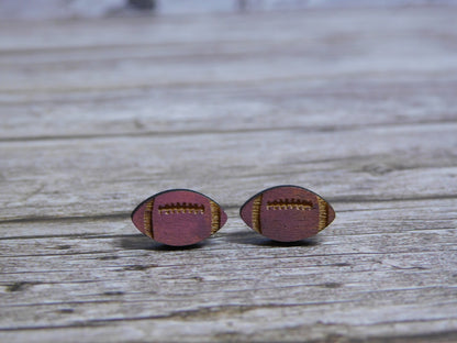Football Stud Earrings-Rogue Magnolia Custom Designs
