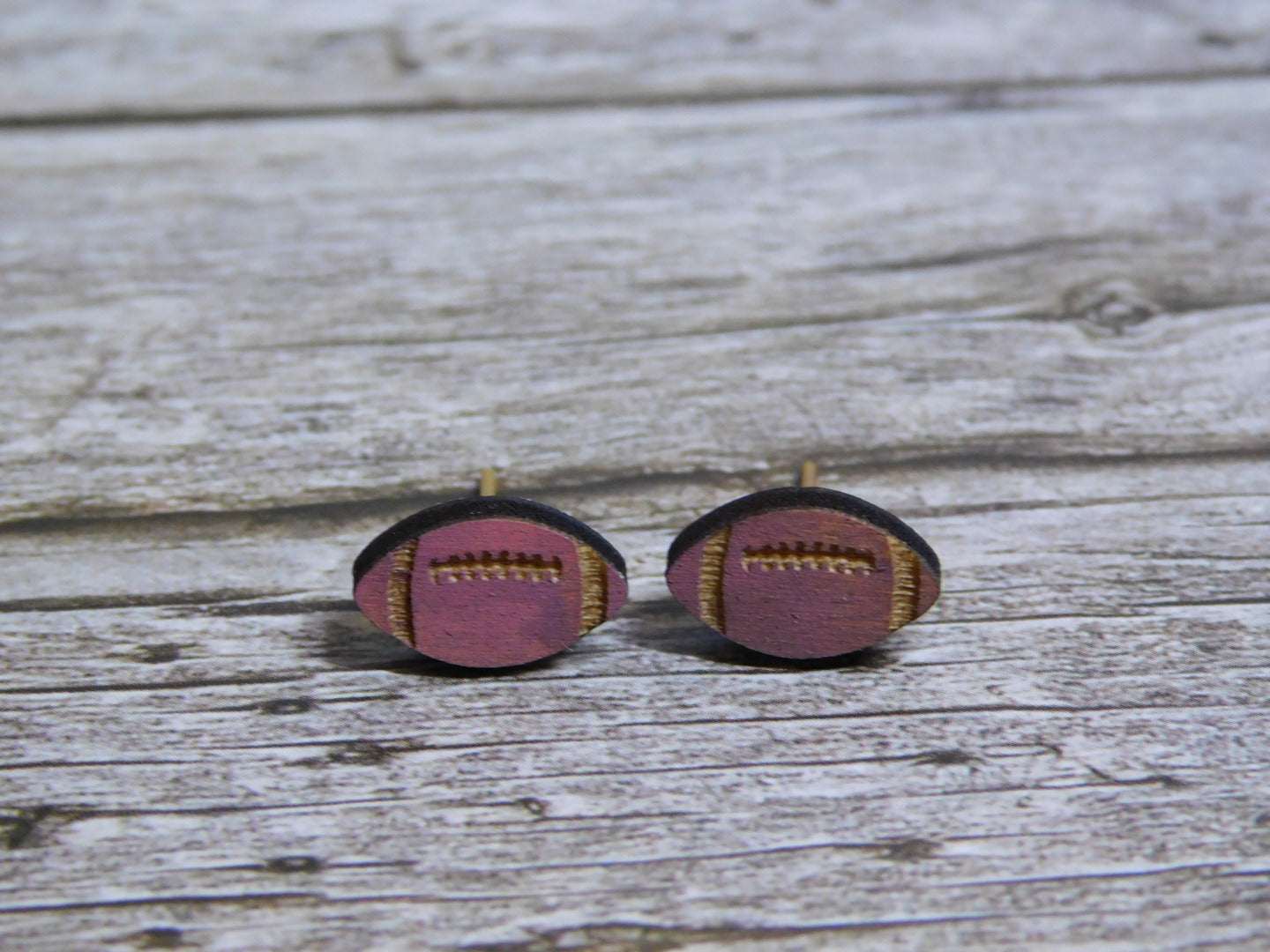 Football Stud Earrings-Rogue Magnolia Custom Designs