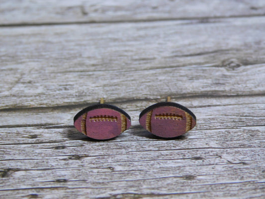 Football Stud Earrings-Rogue Magnolia Custom Designs
