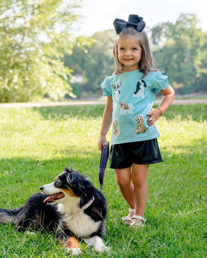 Girls' Sequin Puppy Shirt